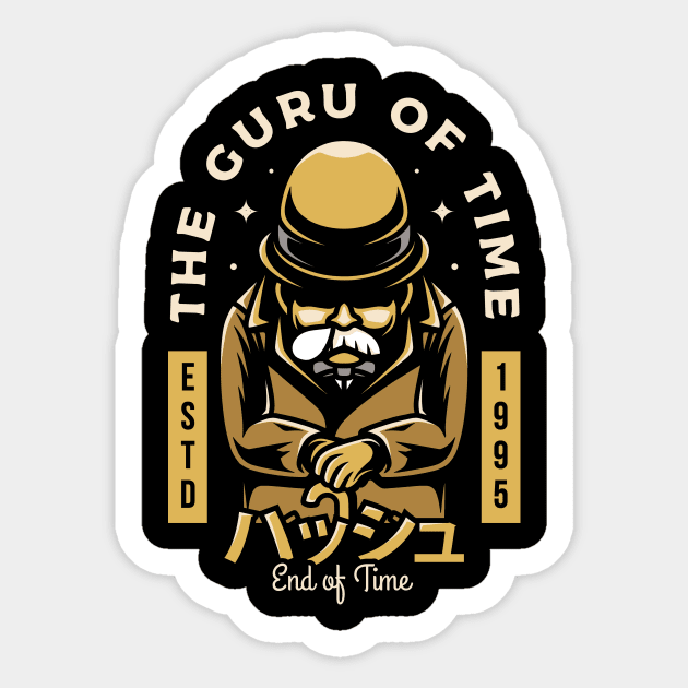 The Guru of Time Sticker by Alundrart